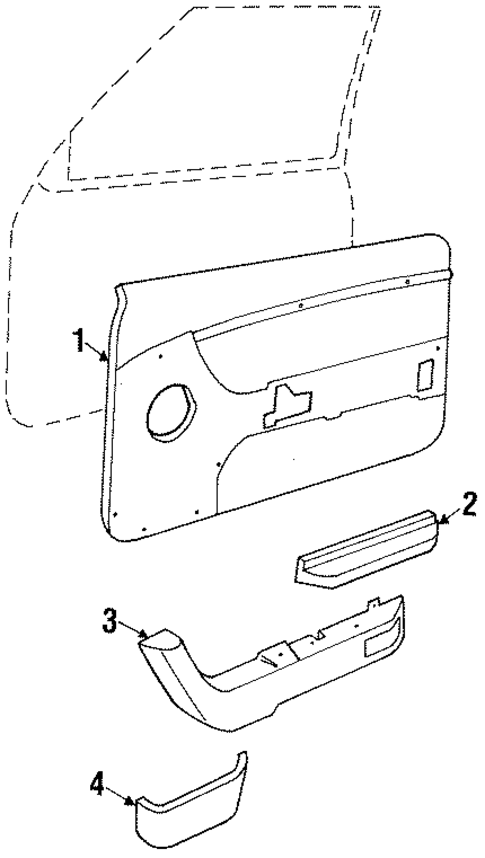 Interior Trim - Door for 1988 Ford Thunderbird #0