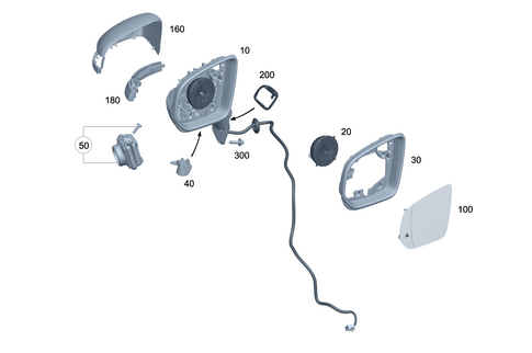 Outside Mirror for 2025 Mercedes-Benz EQS 580 SUV #0