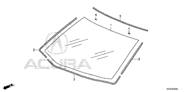 Front Windshield for 2019 Acura TLX #0