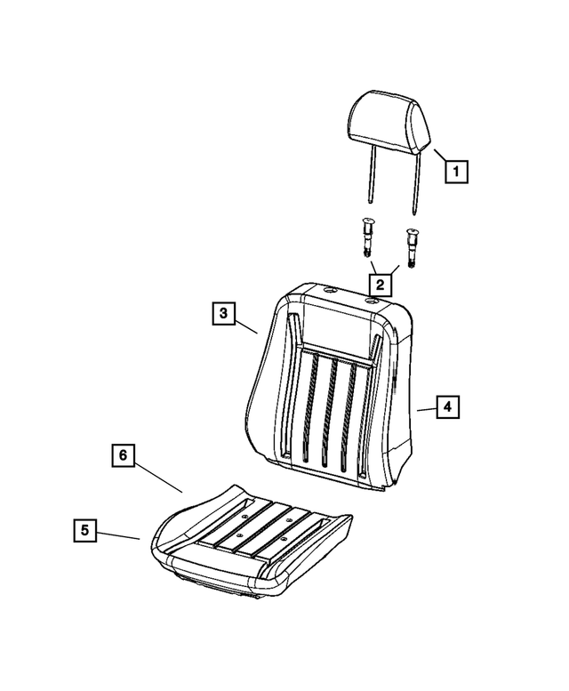 1XA08DX9AA - Interior Trim: Front Headrest for Mopar Image