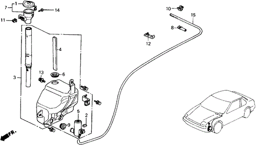 Windshield Washer for 1990 Honda Prelude #0
