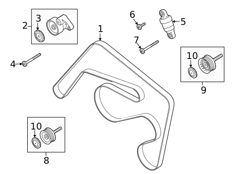 Belts & Pulleys for 2012 Porsche Panamera #0