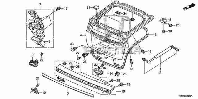 Tailgate for 2011 Honda Insight #0