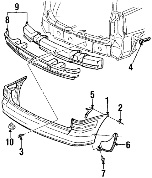 Bumper & Components - Rear for 2003 Oldsmobile Silhouette #0