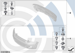 51112411406 - Value Parts&amp;Packages Service and Repair: Set of Mounted Parts, Bumper, Front for Mini Image