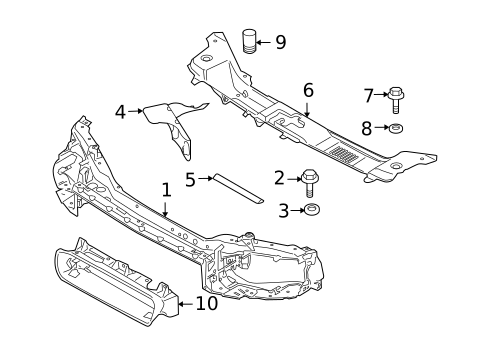 Radiator Support for 2010 Volvo C30 #0