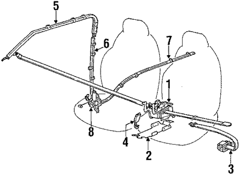 Seat Belt for 1989 Isuzu Impulse #0