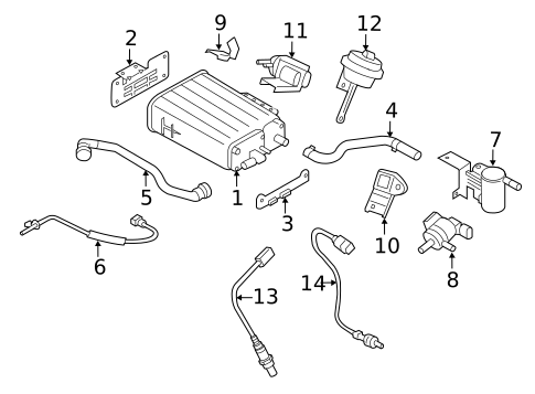 Emission Components for 2014 Kia Rio #0