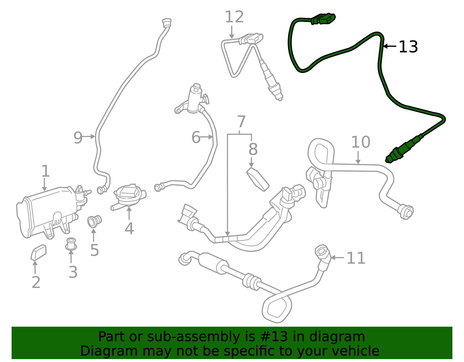 11787848486 - 2015-2021 BMW Oxygen Sensor (11-78-7-848-486
