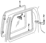 4675076 - Body: Glass for Chrysler: Town &amp; Country | Dodge: Caravan, Grand Caravan, Mini Ram Image