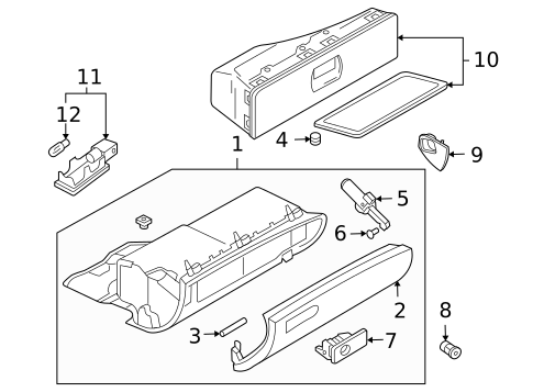 Glove Box for 2004 Audi A4 Quattro #1