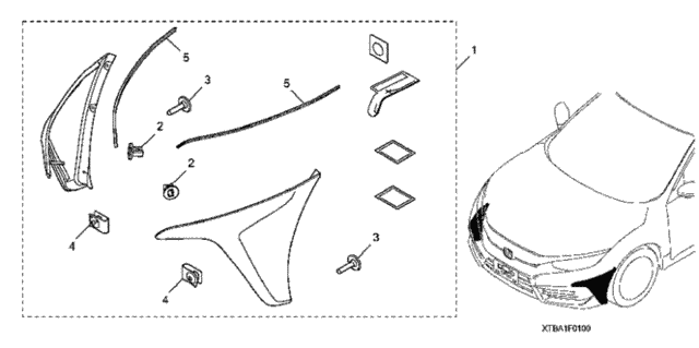 Spoiler - Front Underbody for 2016 Honda Civic #0