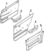 GB0668420S00 - Body: Front Door Trim for Mazda: 626 Image