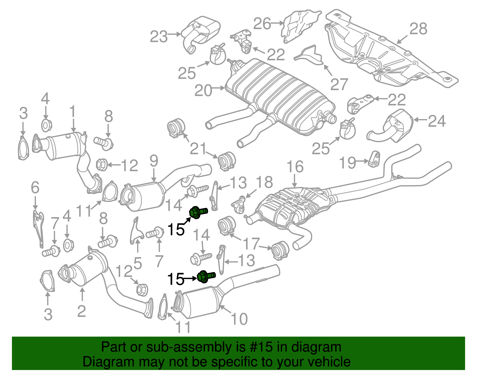 Exhaust Tail Pipe Set Screw - Porsche (N-105-703-02)