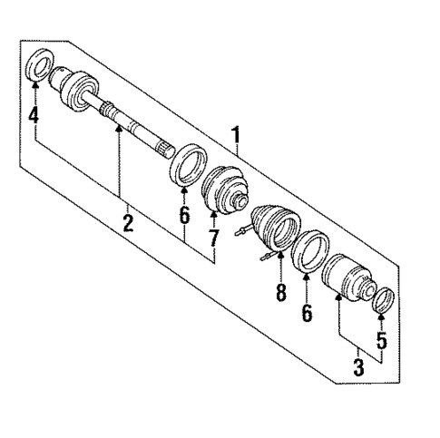 Rear Axle for 1992 Subaru Loyale #0