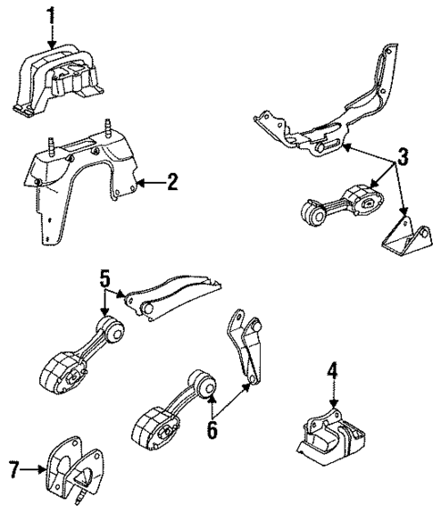 Engine Mounting for 1995 Saturn SL1 #0