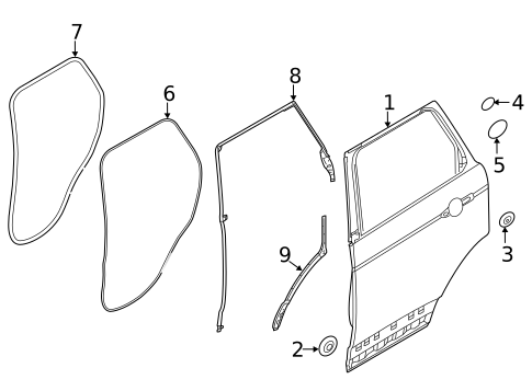 Door & Components for 2023 Land Rover Discovery #0
