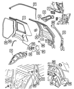 5142300AI - : Body Side Aperture Rear Panel, Right for Mopar Image
