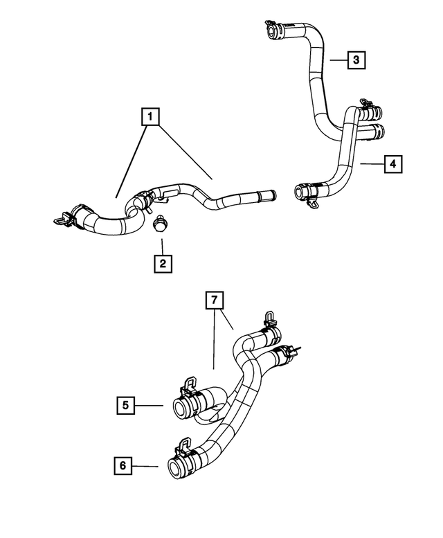 5291000AB - : Heater Supply And Return Hose for Mopar Image