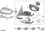 51165B4B5F9 - Vehicle Trim: Exterior Mirror, Heated, Memory, Left for BMW Image