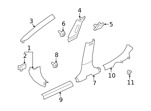 Interior Trim - Pillars for 2020 Nissan Altima #0