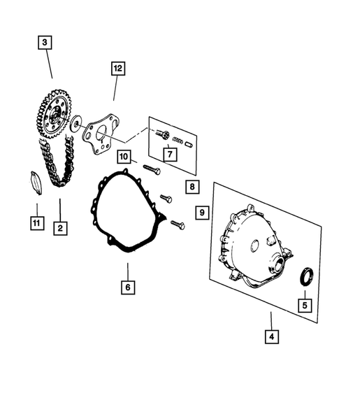 Timing Belt and Cover for 2003 Jeep Wrangler #0