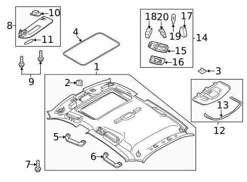 Interior Trim - Roof for 2014 Porsche Panamera #0