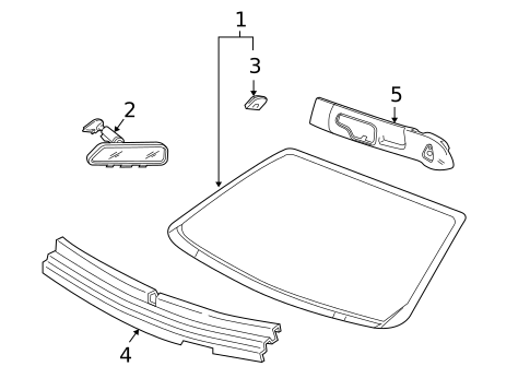 Glass - Windshield for 1996 Chevrolet Cavalier #0