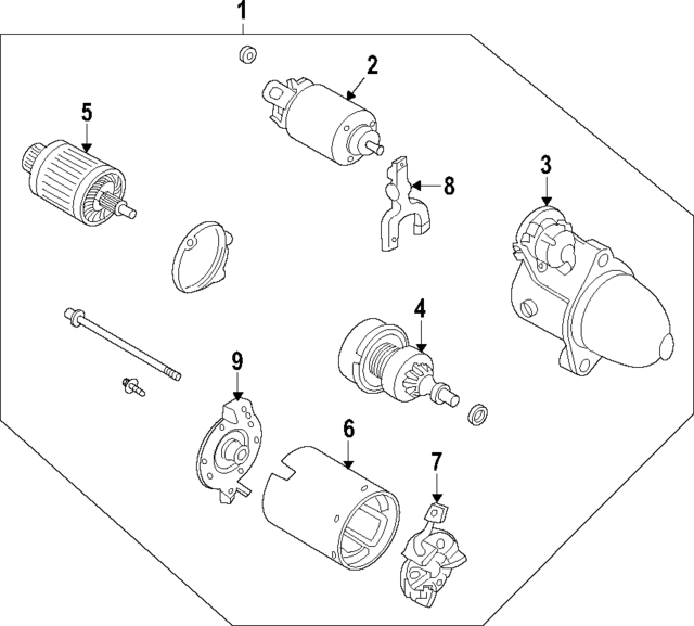 361102B110 - Electrical: Drive End Housing for Kia: Rio, Soul Image