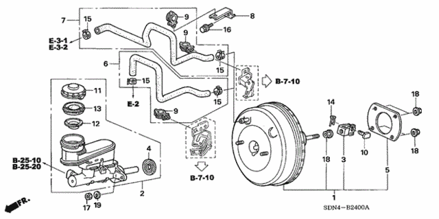 Brake Master Cylinder  - Master Power (1) for 2003 Honda Accord #0