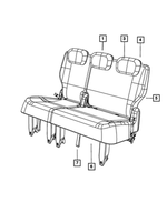 5VT14DX9AA - Interior Trim: Third Row Headrest for Chrysler: Town &amp; Country | Dodge: Grand Caravan | Ram: C/V Image