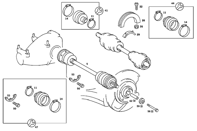1263506910 - : Axle Shaft for Mercedes-Benz Image