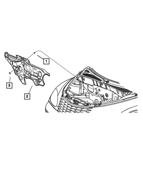Hood & Hood Release for 2001 Chrysler PT Cruiser #2