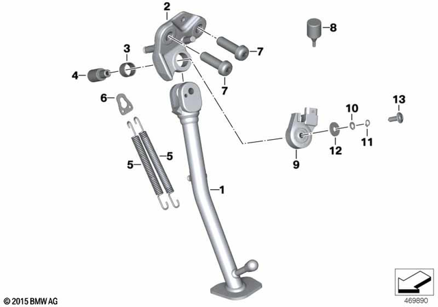 46538521294 - Frame and Mounting Parts: Side Stand -  for BMW-Motorrad Image