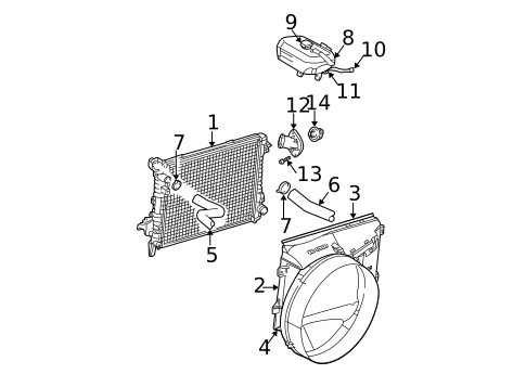Radiator & Components for 2003 Dodge Ram 1500 #0