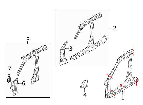 Hinge Pillar for 2011 Mercury Milan #0