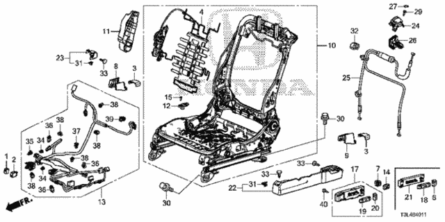 Front Seat Components (L.) (Power Seat) for 2016 Honda Accord #0