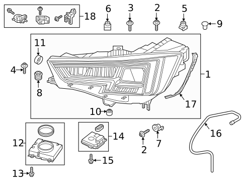 Headlamp Components for 2017 Audi A4 allroad #1