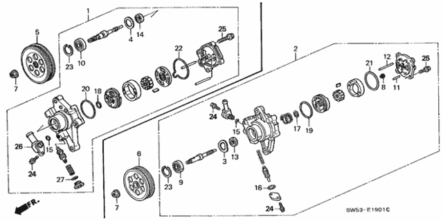 P.S. Pump (V6) for 1998 Acura TL #0