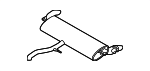 LR186837 - : Muffler W/Tailpipe for Land-Rover Image