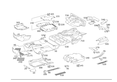 Front Panel Pillar Panelling, Lining on Floor and Footrest for 2008 Mercedes-Benz GL 550 #0