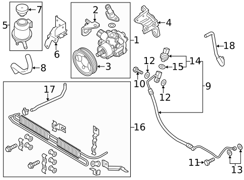Pump & Hoses for 2014 INFINITI QX80 #0