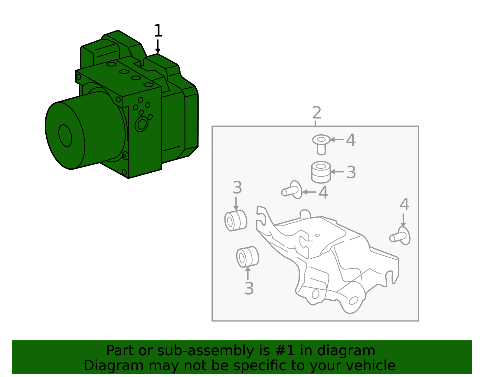 44050-12D71 - ABS Hydraulic Assembly 2017-2018 Toyota Corolla iM ...