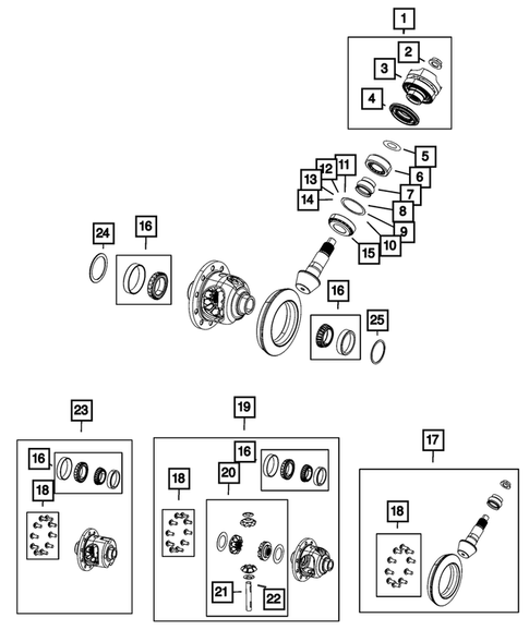 Rear Axle: Housing, Differential and Vent for 2023 Jeep Gladiator #0