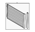 64509109723 - HVAC: Condenser for BMW: 530i, 535d, 535d xDrive, 535i, 535i GT, 535i GT xDrive, 535i xDrive, 540i, 550i, 550i xDrive, 640i, 640i Gran Coupe, 640i xDrive, 640i xDrive Gran Coupe, 640i xDrive Gran Turismo, 740i, 740Ld xDrive, 740Li, 740Li xDrive, ActiveHybrid 5, ActiveHybrid 7 Image