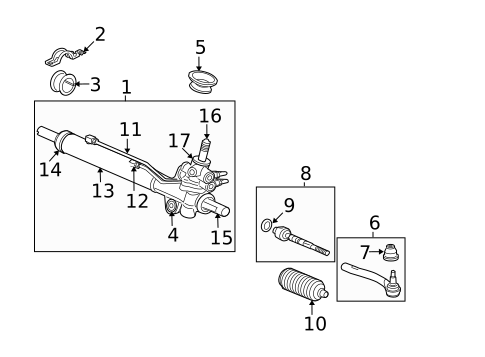 Steering Gear & Linkage for 2013 Honda Pilot #0
