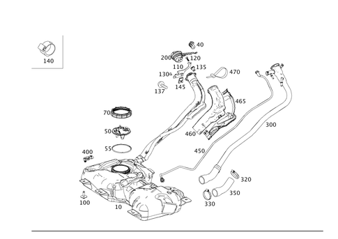 Fuel Tank with Detachable Parts for 2017 Smart Fortwo #0