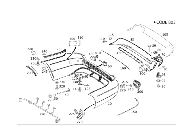 2128850826 - : Cover Flap for Mercedes-Benz Image