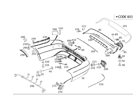 Rear Bumper for 2011 Mercedes-Benz E63 AMG #0