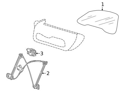 Glass - Door for 1999 Porsche 911 #0